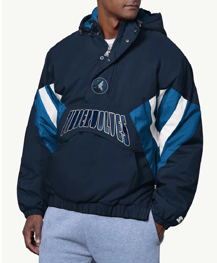 Minnesota Timberwolves Classic Breakaway Half-Zip Hooded Jacket