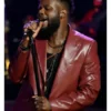 Moses G The Voice S29 Maroon Leather Blazer