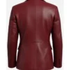 Moses G The Voice S29 Maroon Leather Blazer for sale