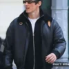 NYC Callum Turner Shearling Leather Jacket