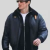 NYC Callum Turner Shearling Leather Jacket for sale