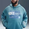 Nike Club Men’s Oversized French Terry Pullover Blue Hoodie