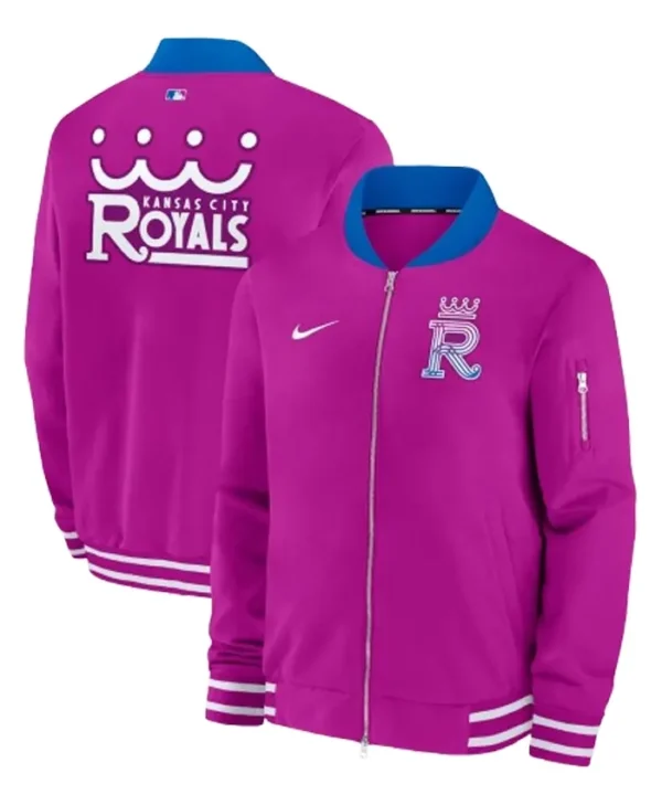 Nike Kansas City Royals Purple 2026 City Connect Bomber Jacket