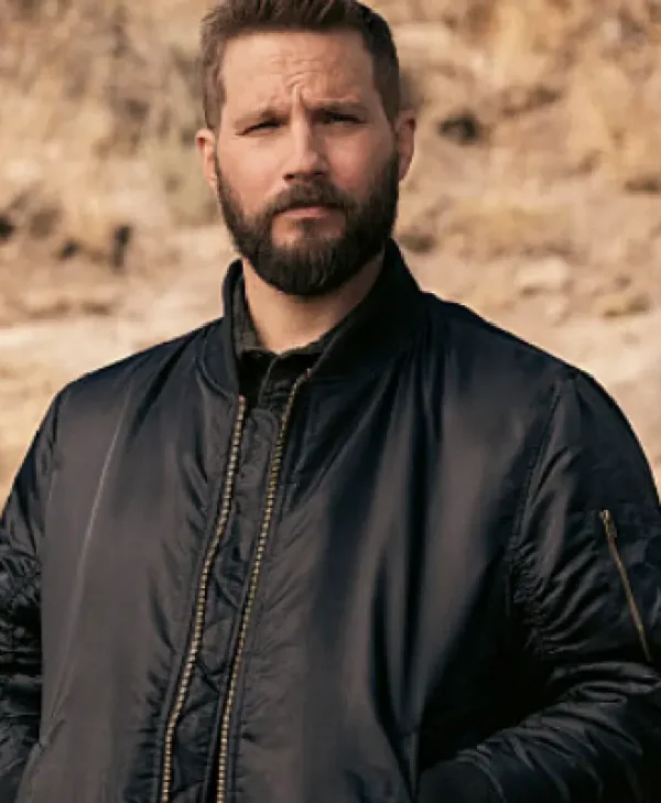 Pete Calvin Marshals S01 Black Bomber Jacket