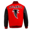 Retro Atlanta Falcons Classic Rib red and black Varsity Jacket