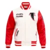 Retro Atlanta Falcons Classic Rib red and white Varsity Jacket