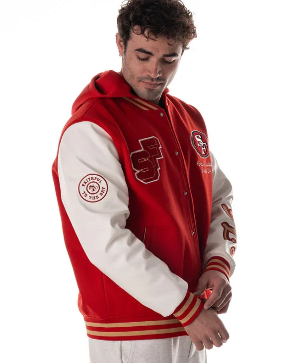 San Francisco 49ers Red Varsity Jacket