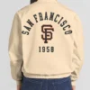 San Francisco Giants Cream Cotton Jacket For Sale