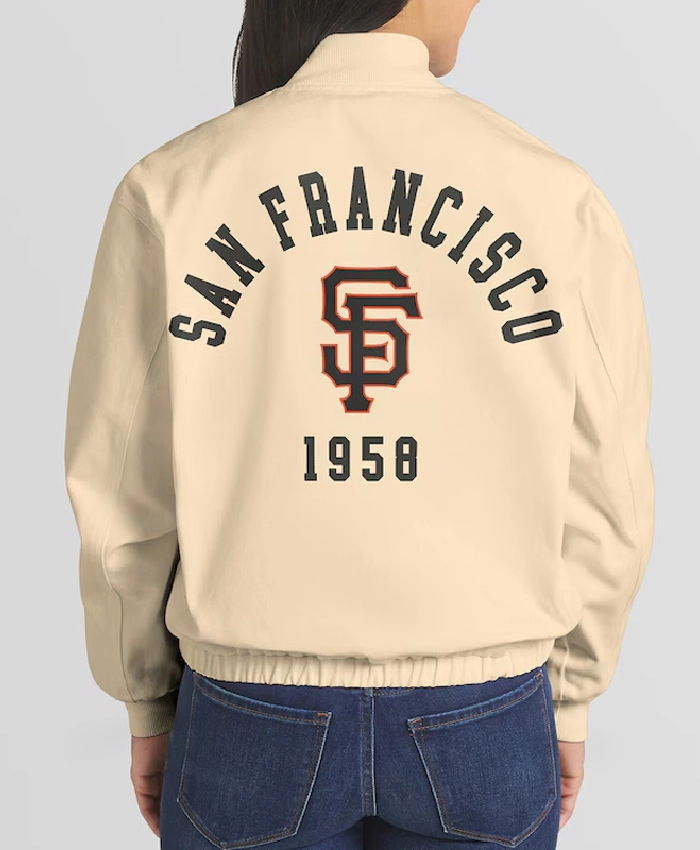San Francisco Giants Cream Cotton Jacket For Sale