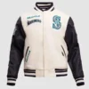 Seattle Mariners Lettermanblack and white Jacket
