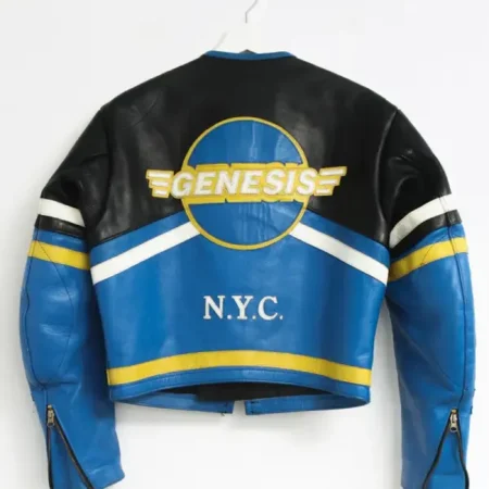 Buy Blue Vanson Leather Motorcycle Jacket