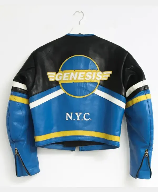 Buy Blue Vanson Leather Motorcycle Jacket