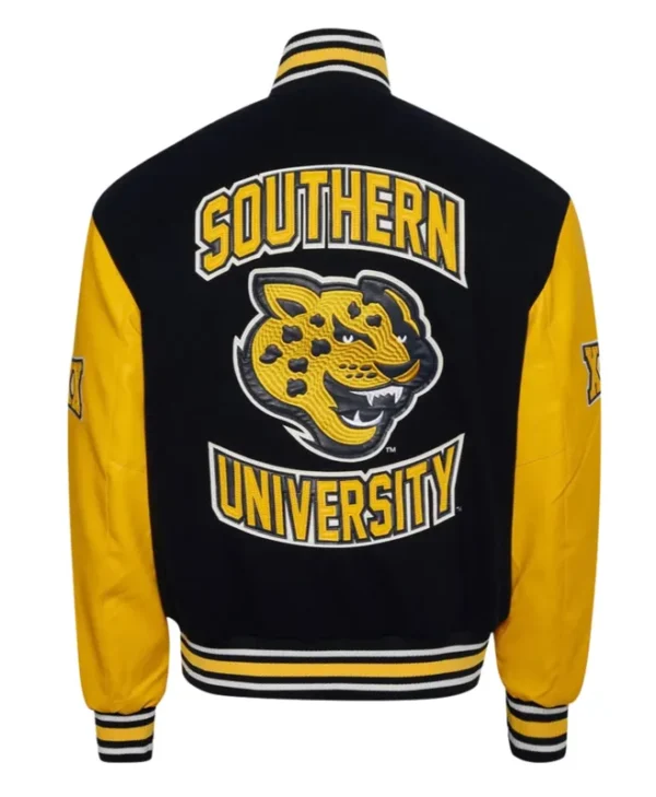 Southern University Black and Gold Varsity Jacket For Sale