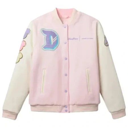 Stoney Clover Lane Disneyland Pink Varsity Jacket