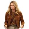 Street Style 2026 Michelle Hunziker Brown Jacket