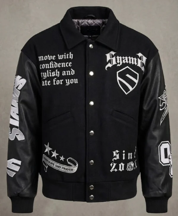 Syams Varsity End Game Black Jacket