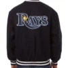 Tampa Bay Rays Full-Snap Wool Black Varsity Jacket