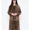 Material: Fleece Inner: Soft Viscose Lining Front: Buttoned Closure Collar: Shirt Style Collar Pockets: Two Outside and One Inside Sleeves: Full-length Sleeves Cuffs: Open Hem Cuffs Design: Leopard Print