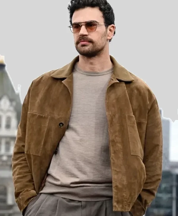 Theo James Junket Brown Suede Jacket