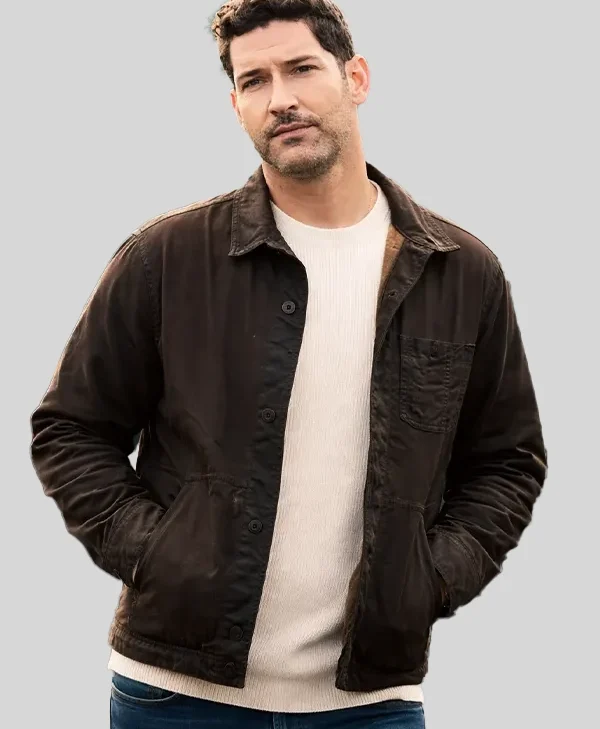 Tom Ellis CIA S01 Brown Jacket For Sale