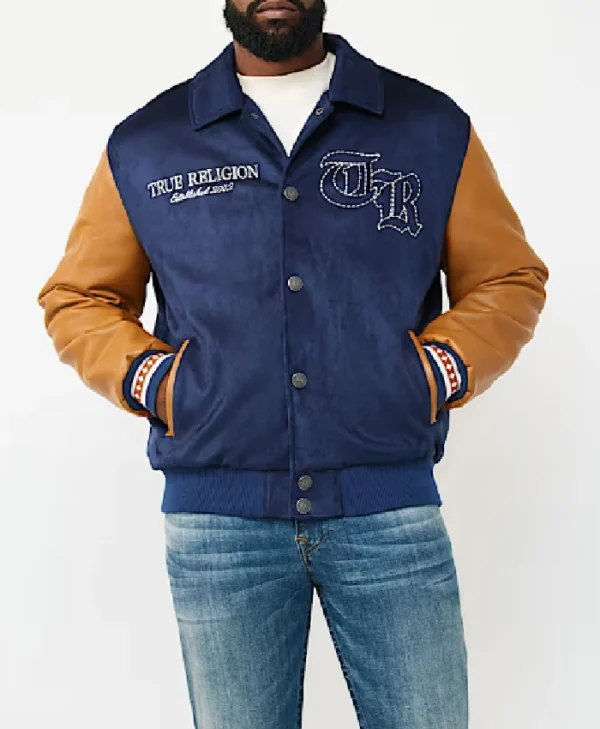 True Religion Serpent Logo Bomber Jacket