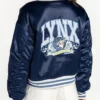 Women’s Minnesota Lynx TWC Blue Satin Bomber Jacket For Sale