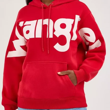 Wrangler Wide Open Spaces Logo Red Hoodie