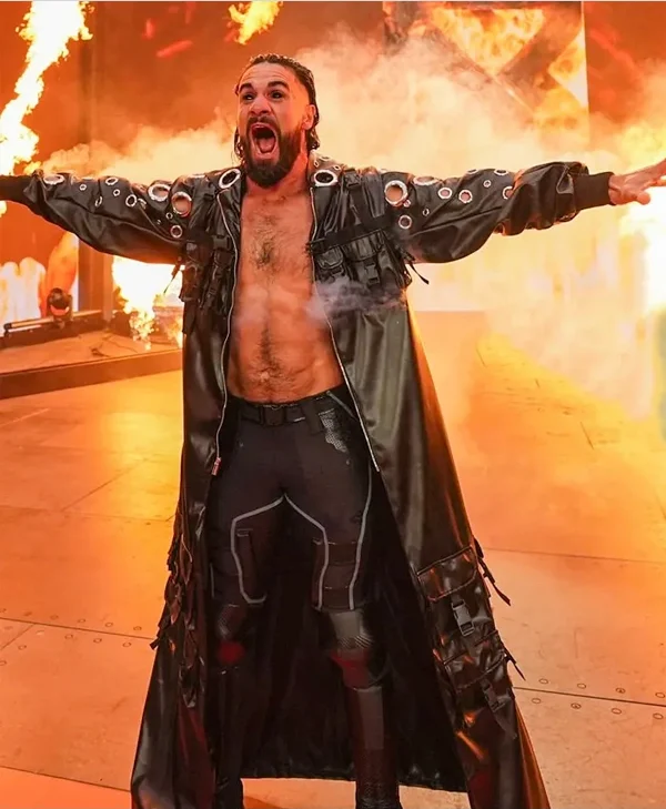 WrestleMania 42 Seth Rollins Leather Coat