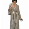 Zoe Kravitz Grey Trench Coat