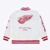 buy Arctic White Detroit Red Wings Lightweight Satin Jacket