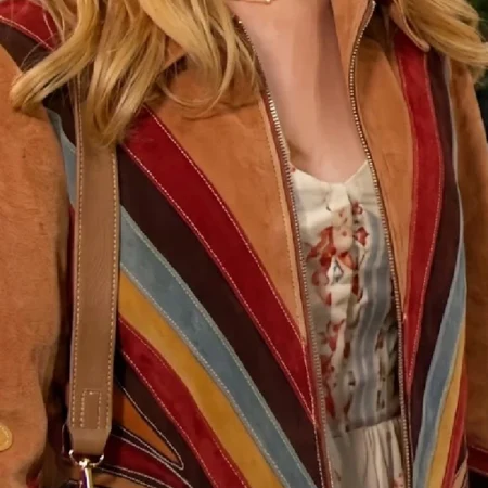 buy Ashley Puzemis Days of Our Lives 2026 Striped Suede Jacket