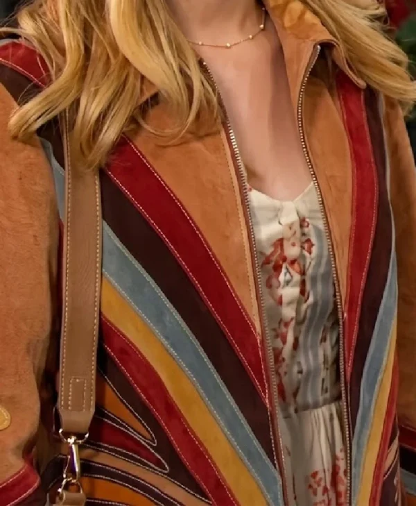 buy Ashley Puzemis Days of Our Lives 2026 Striped Suede Jacket
