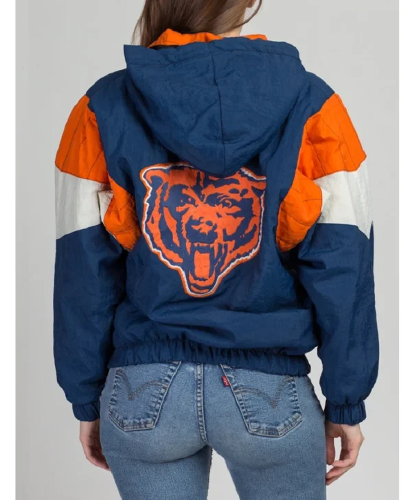 buy Chicago Bears 90’s Blue Pullover Hooded Jacket