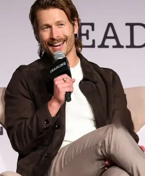 buy Deadline Contenders Television Glen Powell Suede Jacket