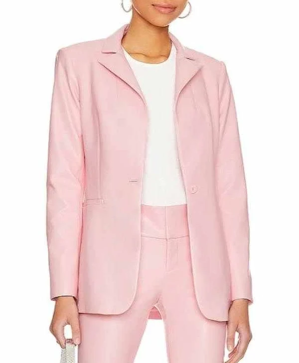 buy Good Morning America Rhiannon Ally Pink Leather Blazer