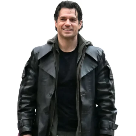 buy Henry Cavill Highlander Black Leather Coat