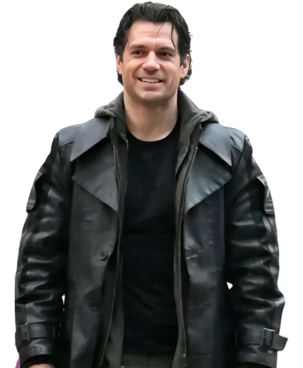 buy Henry Cavill Highlander Black Leather Coat