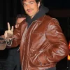 buy Jacob Elordi NYC Brown Leather Jacket