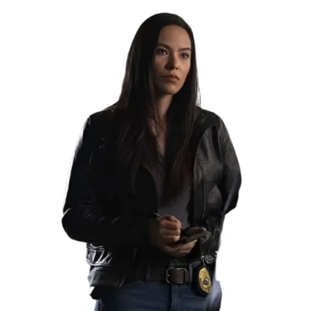 buy Jessica Matten Tribal Black Leather Jacket