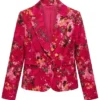 buy Justina Machado Matlock S02 Pink Floral Print Blazer