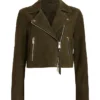 buy Kristina Corinthos-Davis General Hospital 2026 Suede Moto Jacket