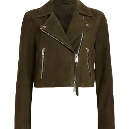buy Kristina Corinthos-Davis General Hospital 2026 Suede Moto Jacket