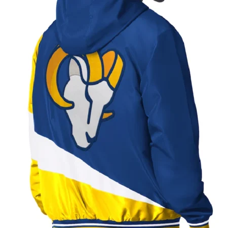 buy LA Rams Color Block Full-Zip Hooded Jacket