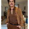 buy Matt Bomer Outcome 2026 Brown Suede Leather Jacket