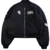 buy Rhea Ripley Black Quilted Bomber Jacket
