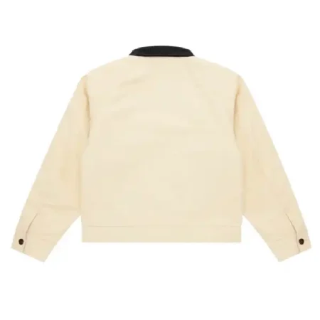 buy Shinzo 15oz Beige Canvas Cowhide Collar Workwear Jacket