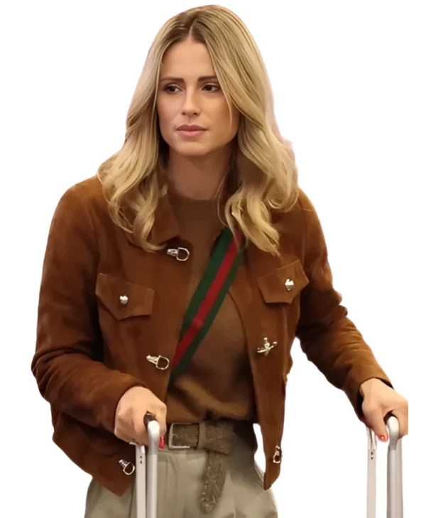 buy Street Style 2026 Michelle Hunziker Brown Jacket