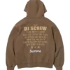 buy Supreme X DJ Screw Brown Hoodie