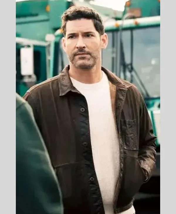 buy Tom Ellis CIA S01 Brown Jacket