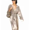 buy Zoe Kravitz Grey Trench Coat